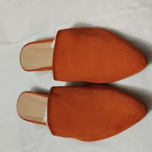 Prelove Able Slip on Suede Leather Mules